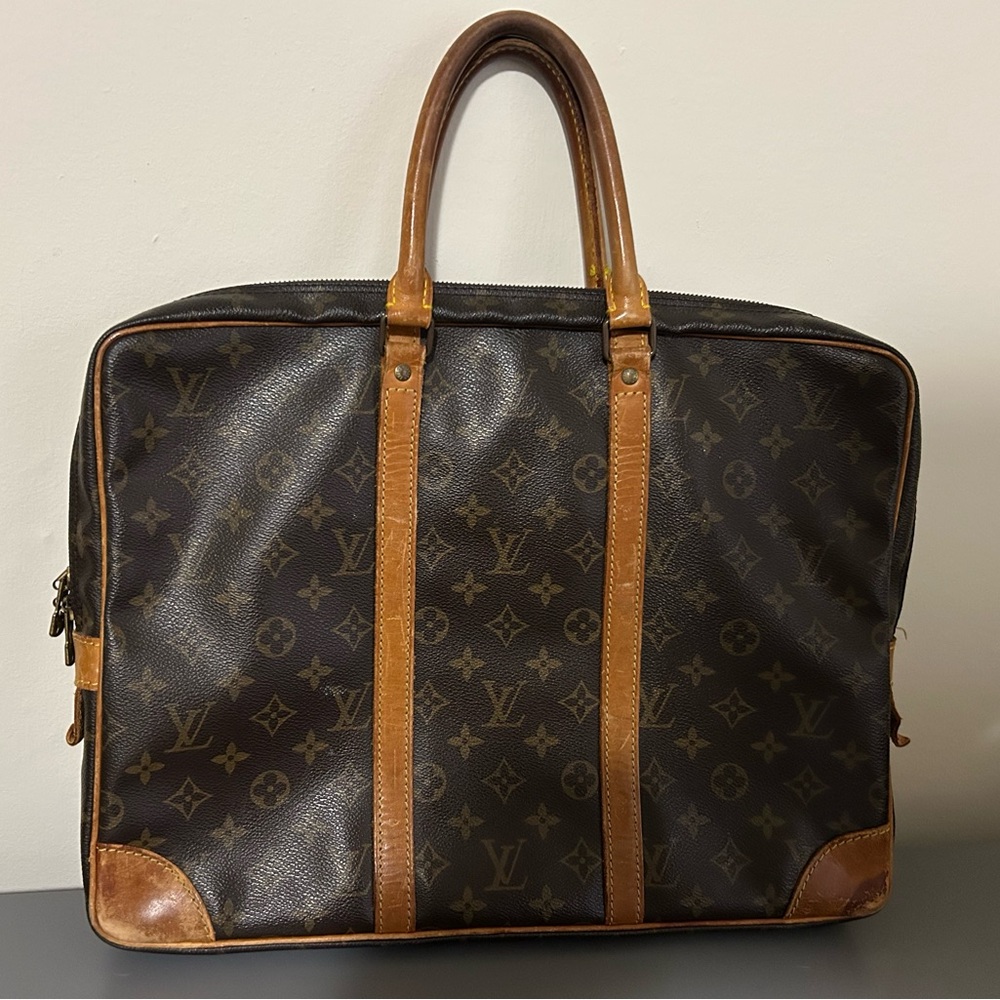Vintage Louis Vuitton Dark Brown Monogram Briefcase